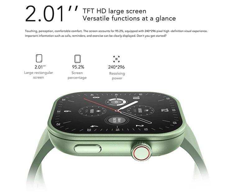 TUTT ZL8 Women Men 1.83" Fashion Smartwatch BT Calling Pedometer IP67 Waterproof Heart Rate Sleep Monitoring Multi Sport Activity Tracking Notification (Rubber & Steel Straps) - www.Shopthatapp.com