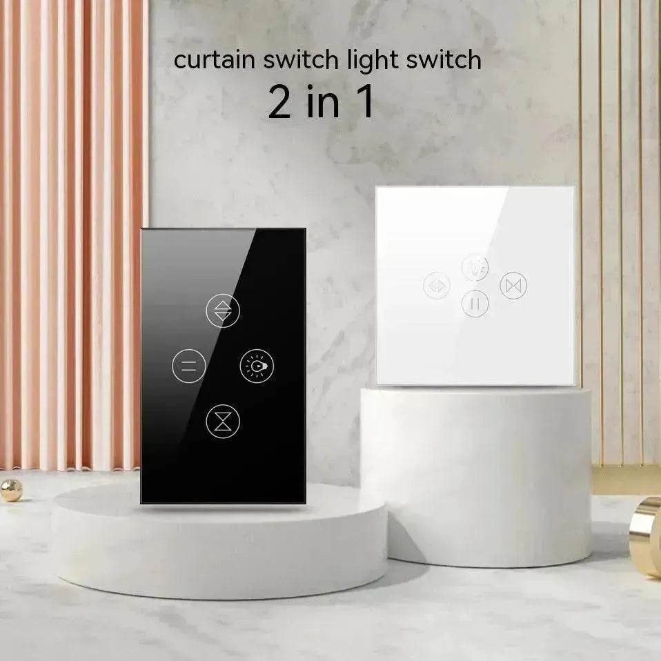Tuya Smart WiFi Roller Shutter Curtain Light Wall Switch Voice Control Work With Alexa - www.Shopthatapp.com