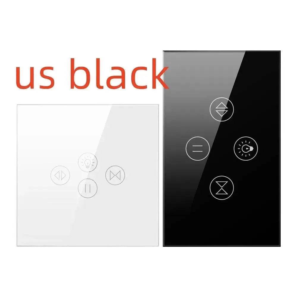 Tuya Smart WiFi Roller Shutter Curtain Light Wall Switch Voice Control Work With Alexa - www.Shopthatapp.com