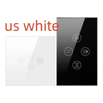 Tuya Smart WiFi Roller Shutter Curtain Light Wall Switch Voice Control Work With Alexa - www.Shopthatapp.com