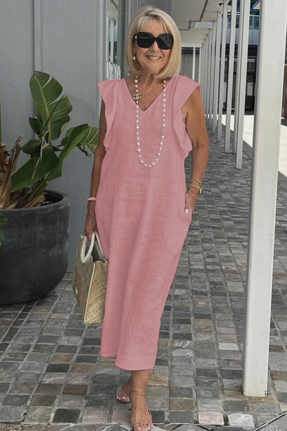 Robe en coton et lin pour préadolescente