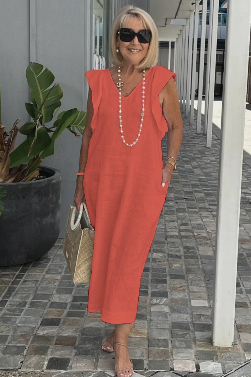 Robe en coton et lin pour préadolescente
