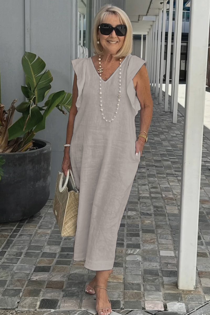 Robe en coton et lin pour préadolescente