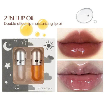 Two Sets Of Moisturizing Lip Oil And Lip Color Liquid Cases - www.Shopthatapp.com