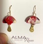 Umbrella Raindrop Earrings - Polymer Clay with 14K Gold Filled Ear wires - www.Shopthatapp.com