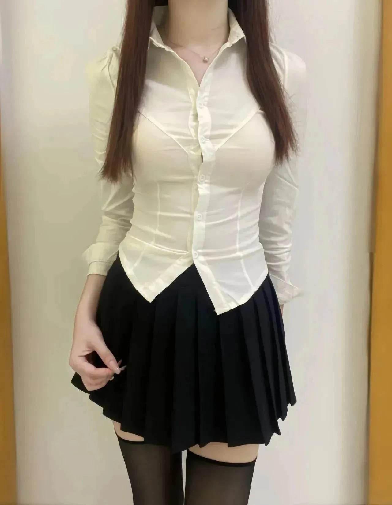 Uniform Slim Top Waist Elastic Women - www.Shopthatapp.com