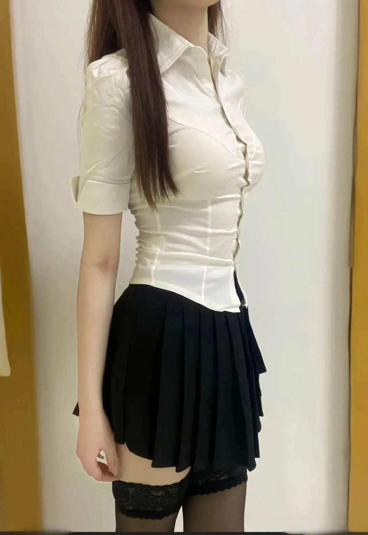 Uniform Slim Top Waist Elastic Women - www.Shopthatapp.com