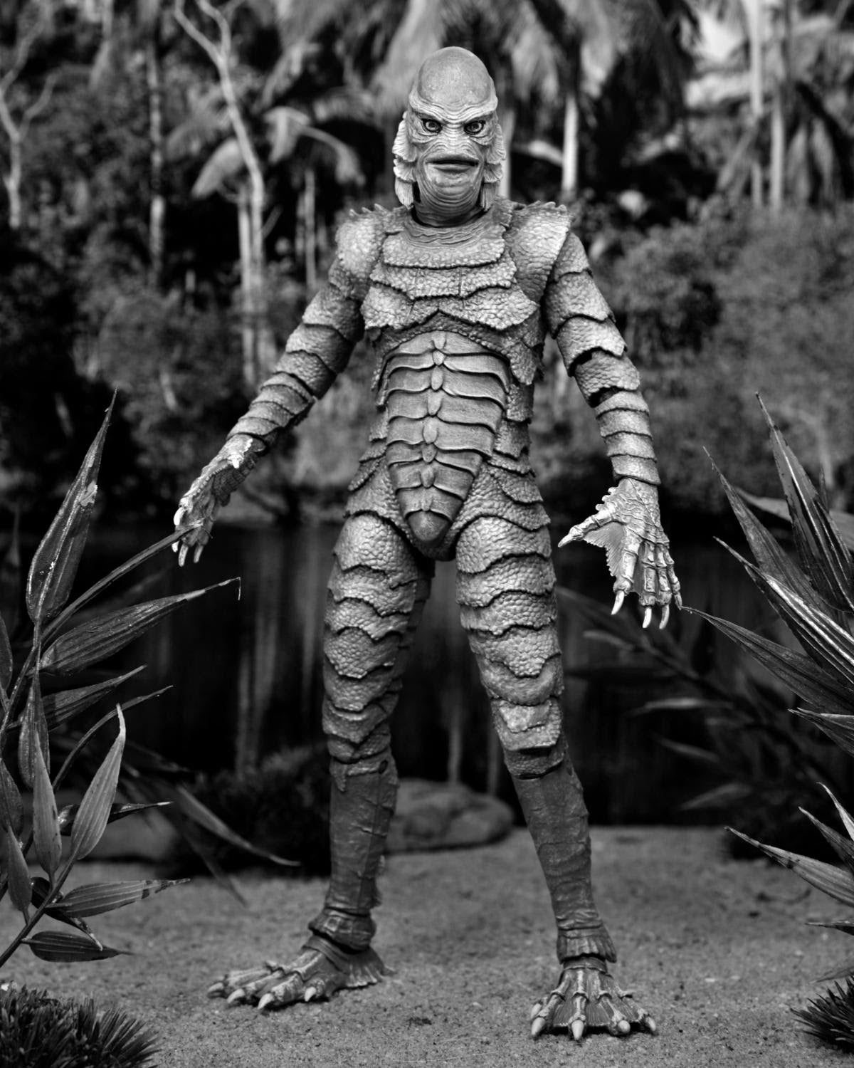Universal Monsters -  Ultimate Creature from the Black Lagoon Figure - B&W - www.Shopthatapp.com