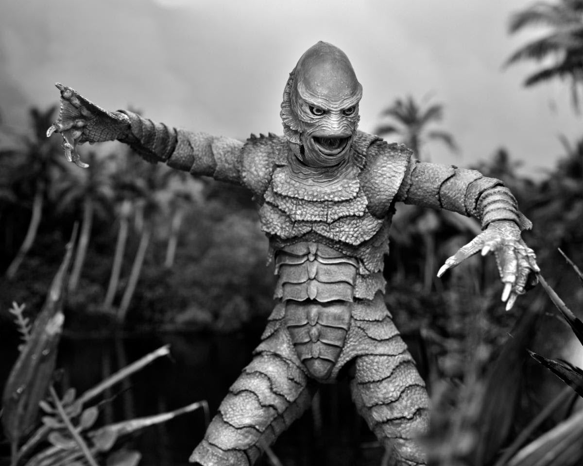 Universal Monsters -  Ultimate Creature from the Black Lagoon Figure - B&W - www.Shopthatapp.com