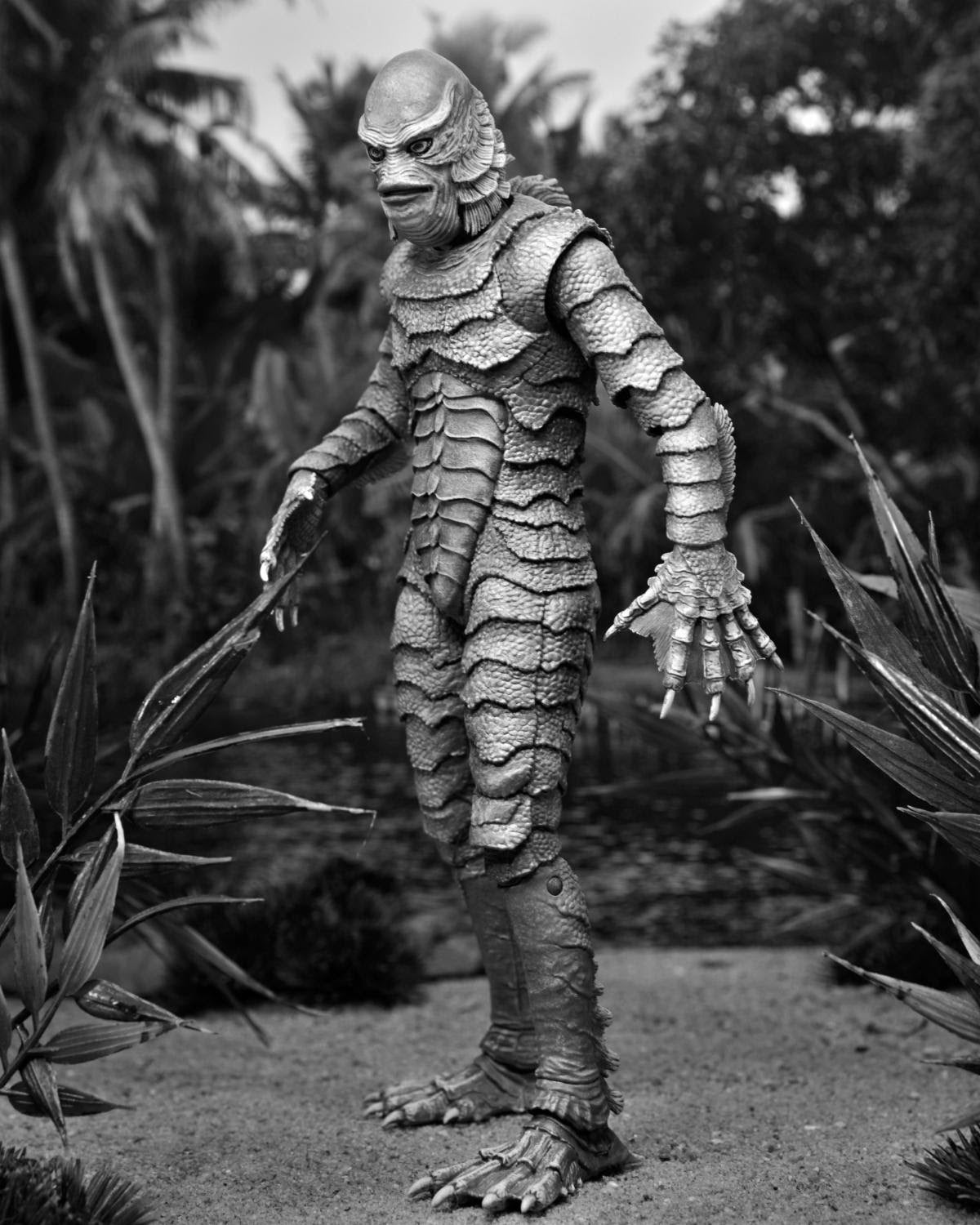 Universal Monsters -  Ultimate Creature from the Black Lagoon Figure - B&W - www.Shopthatapp.com