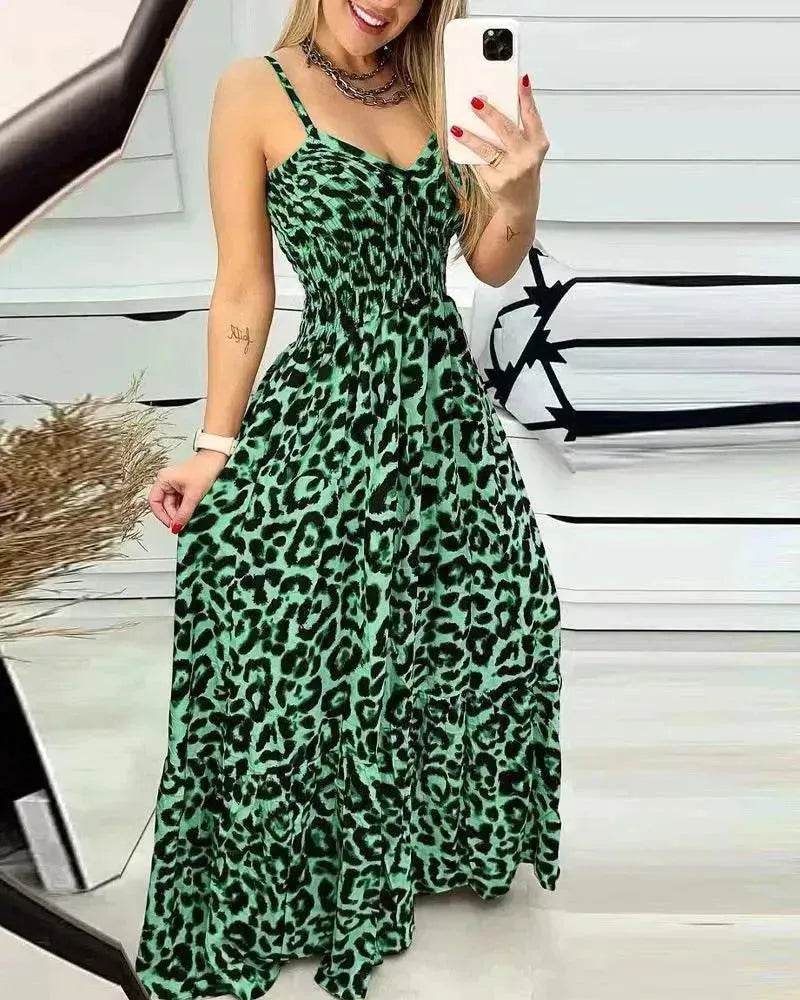 V-neck Brace Dress High Waist Temperament - www.Shopthatapp.com