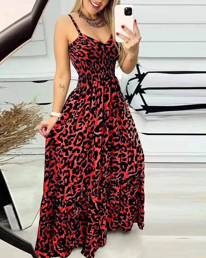 V-neck Brace Dress High Waist Temperament - www.Shopthatapp.com