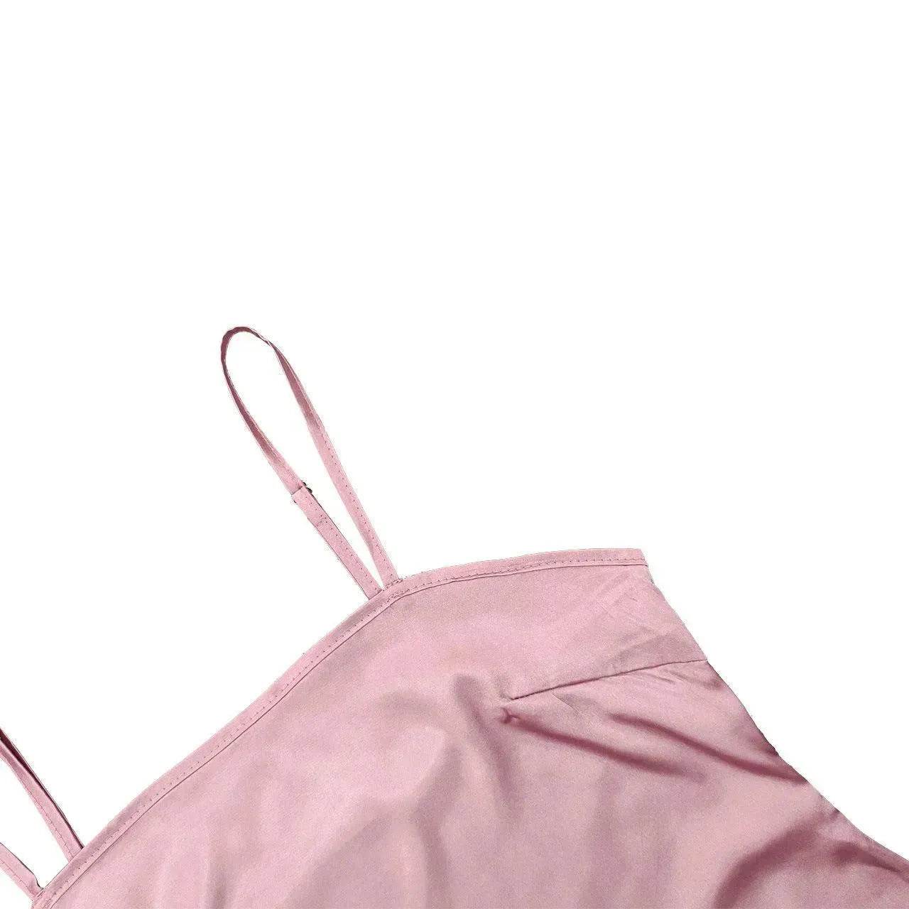 V-neck Loose Casual Two-piece Turkish Middle Eastern Robe Satin Dress - www.Shopthatapp.com