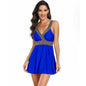 V-neck Printed Swimsuit Dress Summer Beach Vacation Bikini Fashion Womens Clothing - www.Shopthatapp.com