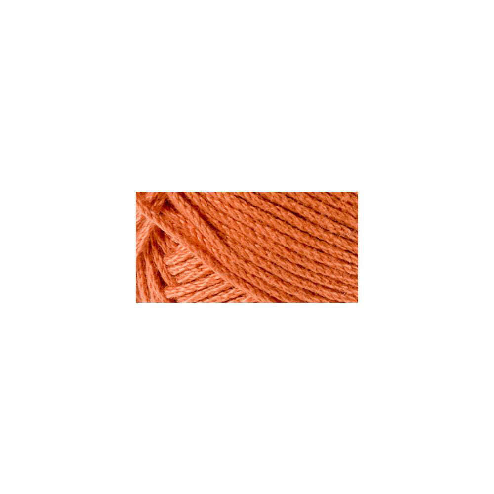 High-quality cotton yarn in vibrant orange shade, perfect for various crochet projects
