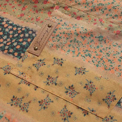 Vertical Stripes Small Floral Short-sleeved Casual Shirt - www.Shopthatapp.com