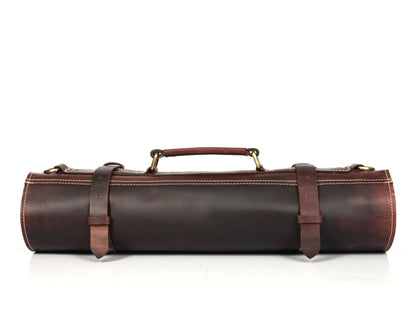 Vicenza Leather Knife Roll - Walnut Brown ( KR - 53 ) - www.Shopthatapp.com