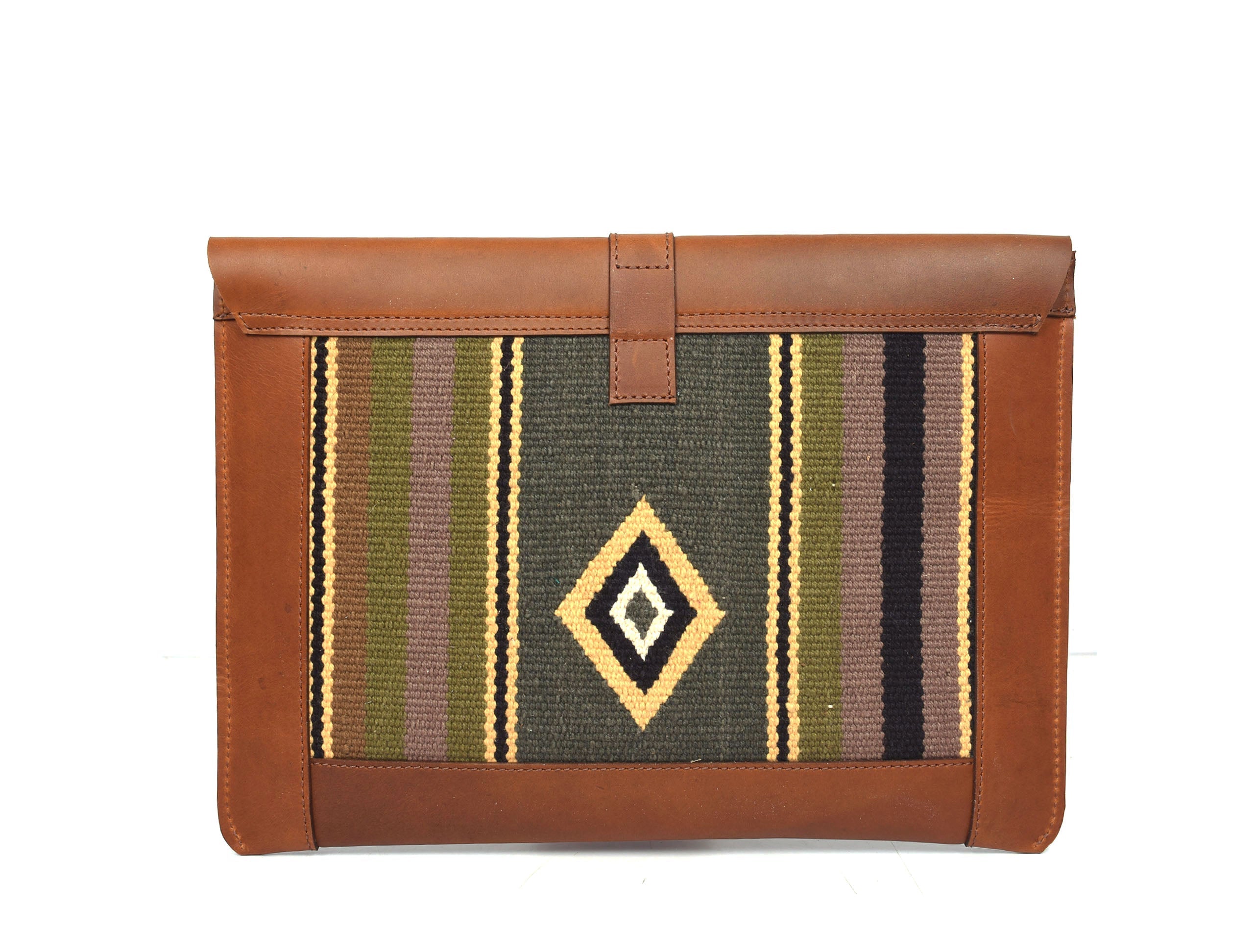 Vintage bohemian Leather Mac Book Sleeve - Caramel Brown - www.Shopthatapp.com