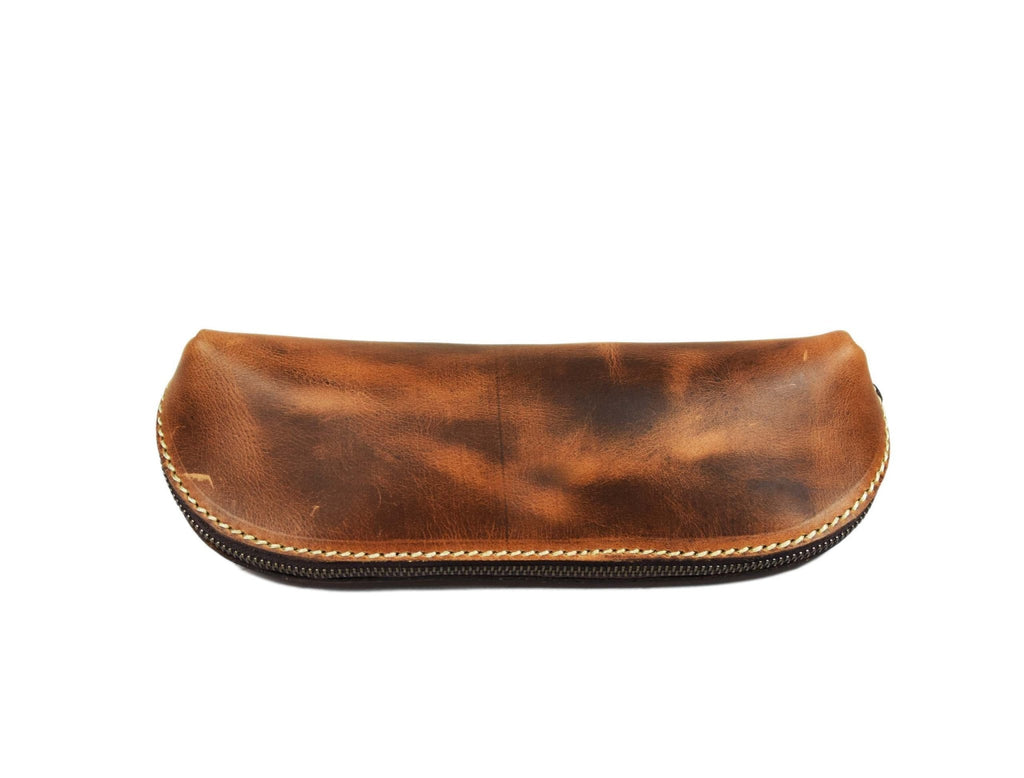 Vintage Leather Pencil Case - Stationery Pouch - www.Shopthatapp.com