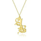 Vintage Old English Double Initial Letter Pendant Necklace Jewelry For Women Custom - www.Shopthatapp.com