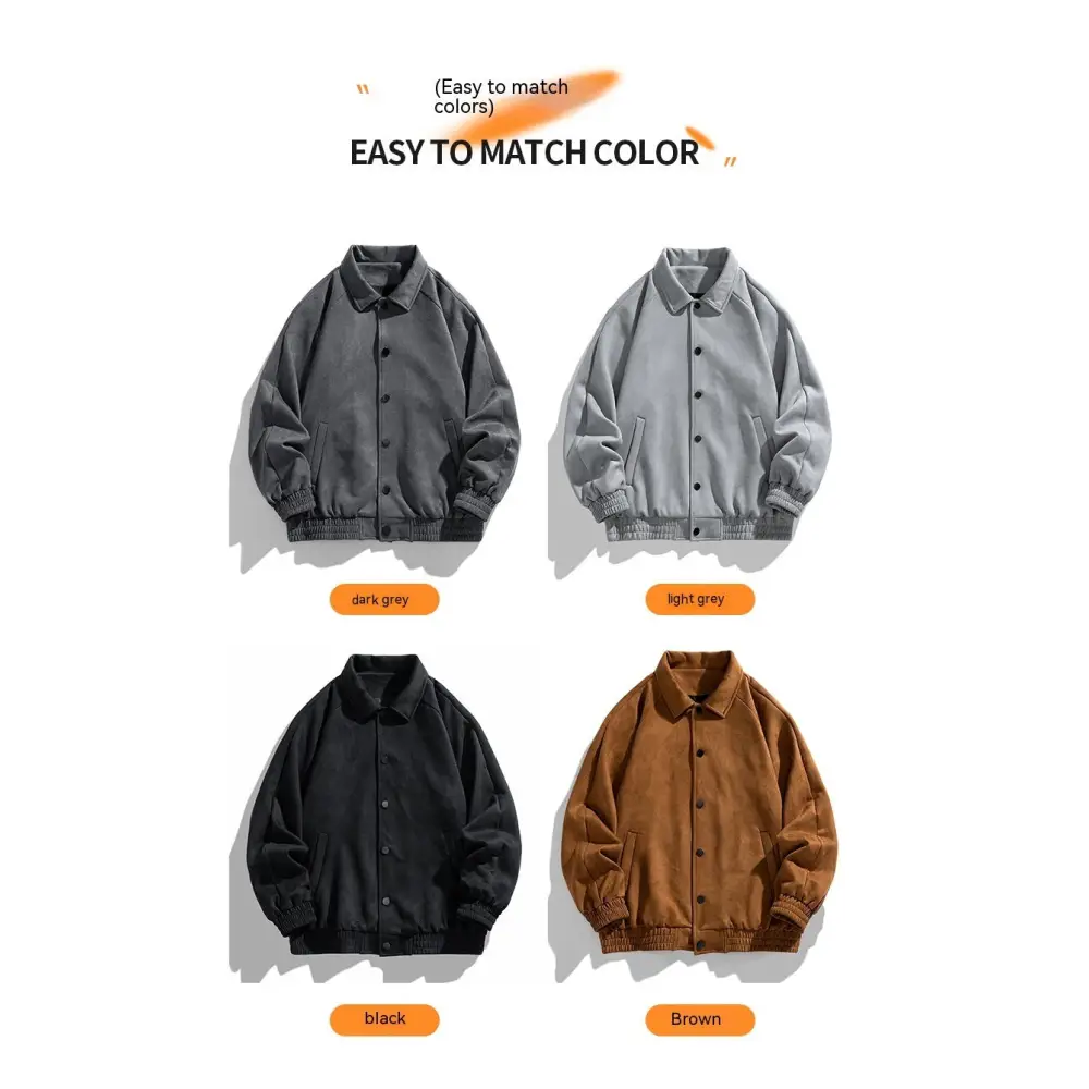 Vintage Suede Coat Men's Baseball Uniforms Boys Jacket - www.Shopthatapp.com