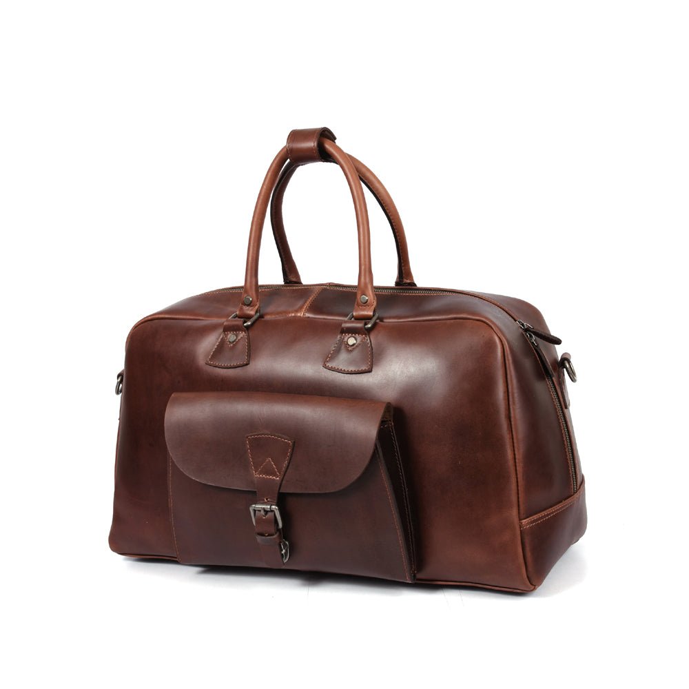 Voyager Leather Duffle Bag - www.Shopthatapp.com