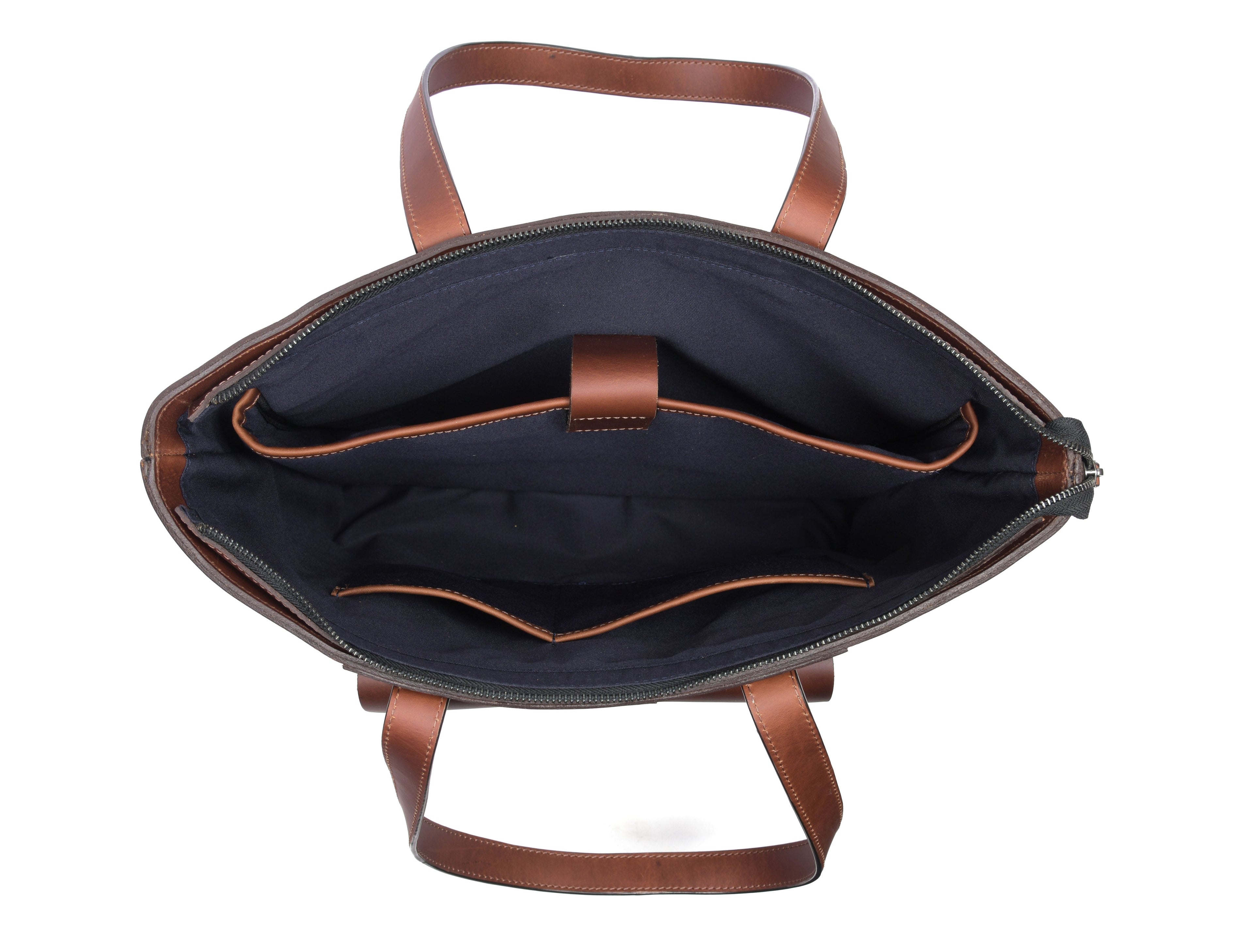 Voyager Leather Tote Bag - www.Shopthatapp.com