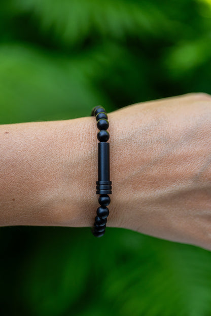 Bracelet d'intention en onyx noir
