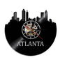 Wall Clock Vinyl Wall Clock  Atlanta Skyline Vinyl Record Clock Georgia Wall Art Atlanta Wall Decor Vinyl Clock Lights Silent Clock - www.Shopthatapp.com