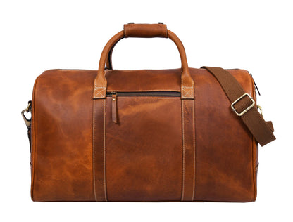 Walton Leather Travel Bag - Caramel Brown - www.Shopthatapp.com