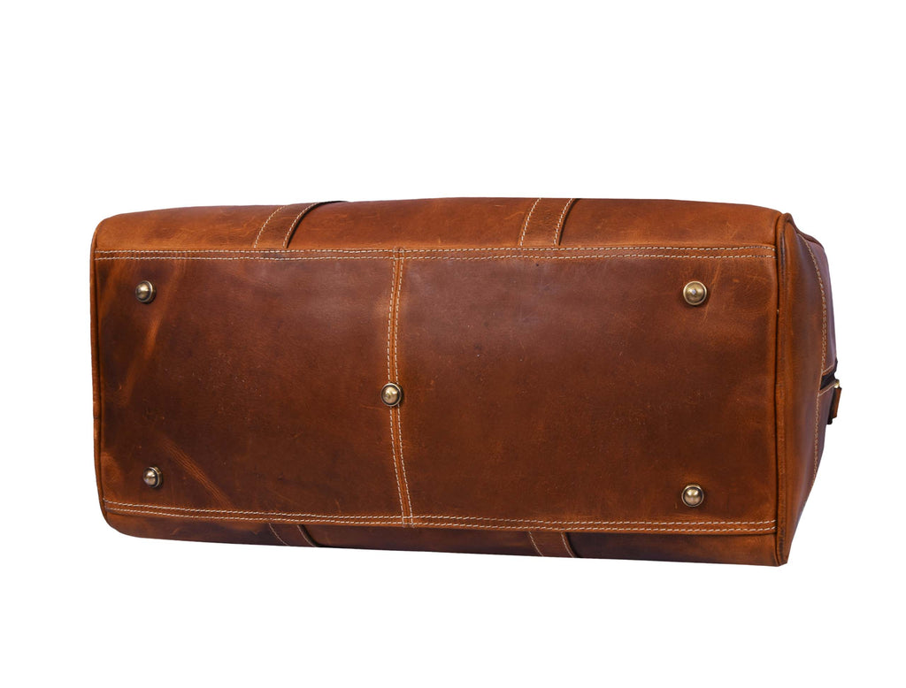 Walton Leather Travel Bag -  Caramel Brown - www.Shopthatapp.com