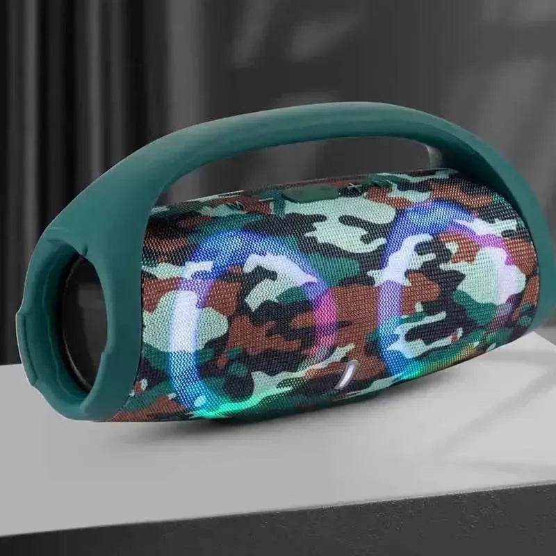 War Drum Three-generation Bluetooth Speaker With RGB Colored Lights Outdoor Portable Waterproof