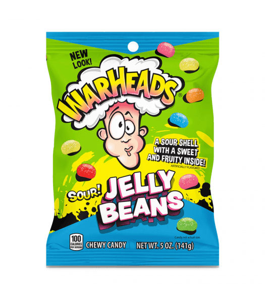 Warheads Sour Jelly Bean Candy Bag - www.Shopthatapp.com