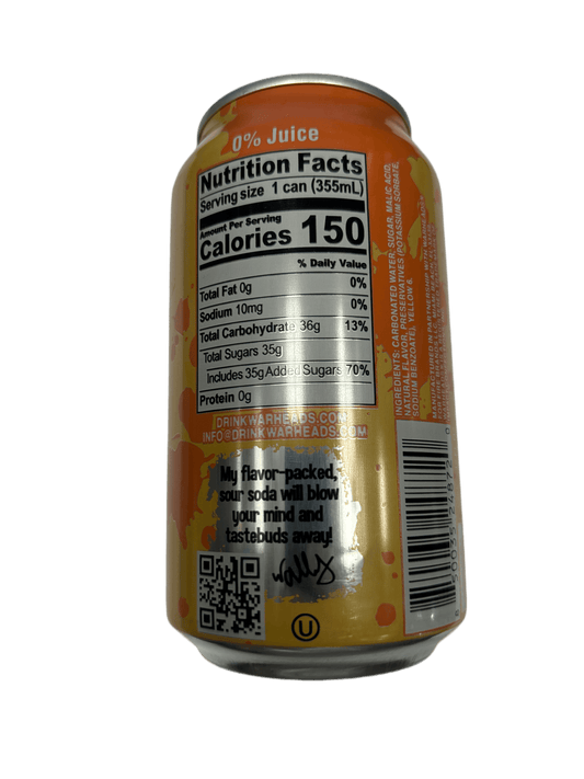 Warheads Sour! Peach Soda 12OZ - www.Shopthatapp.com