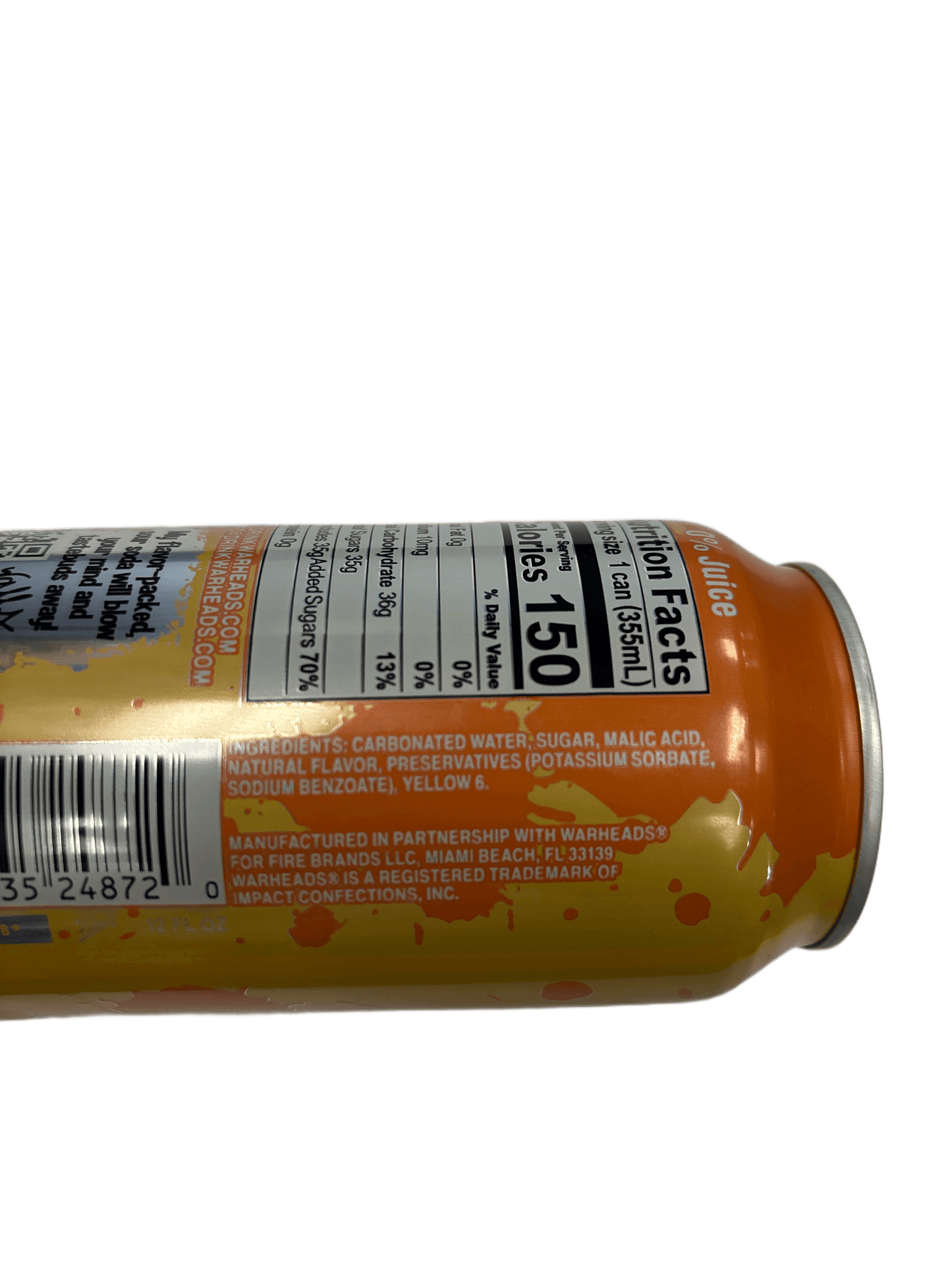Warheads Sour! Peach Soda 12OZ - www.Shopthatapp.com