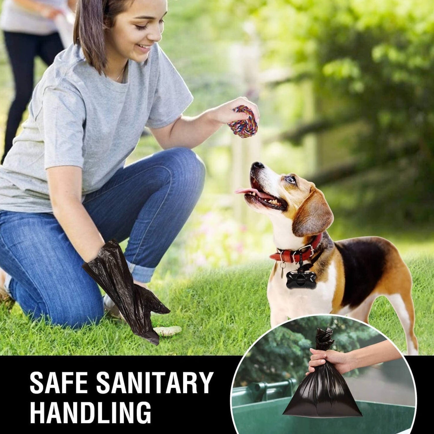 Distributeur de sacs poubelles pour excréments d'animaux