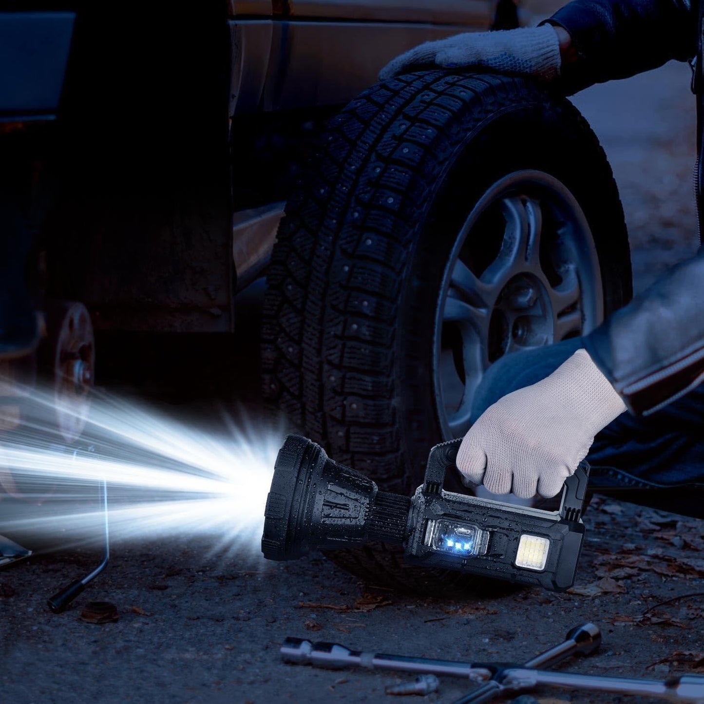 water). Utry Torches Led Super Bright Rechargeable, Long Range Searchlight, 100000 Lumens Led Super Bright Flashlight for Outdoor Emergencies, Camping, Fishing, Hunting and Other Versatile Lighting - www.Shopthatapp.com #