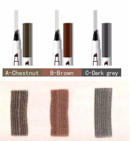 Waterproof Natural Eyebrow Pen Four-claw Eye Brow Tint Fork Tip Eyebrow Tattoo Pencil - www.Shopthatapp.com