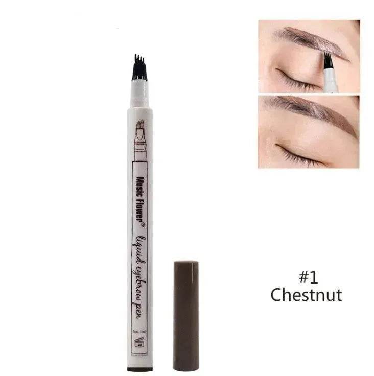 Waterproof Natural Eyebrow Pen Four-claw Eye Brow Tint Fork Tip Eyebrow Tattoo Pencil - www.Shopthatapp.com
