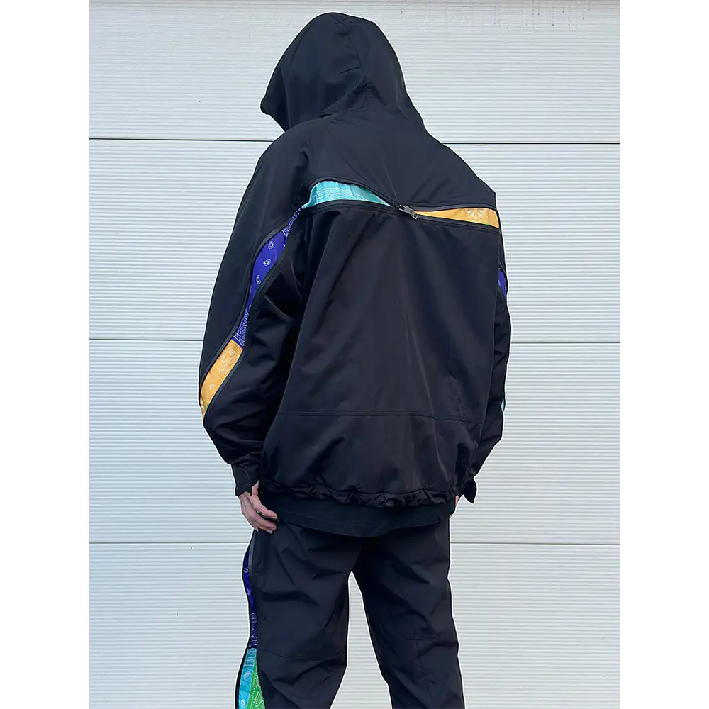 Waterproof Zipper Splicing Cashew Flower Clip Cotton Coat For Men And Women - www.Shopthatapp.com