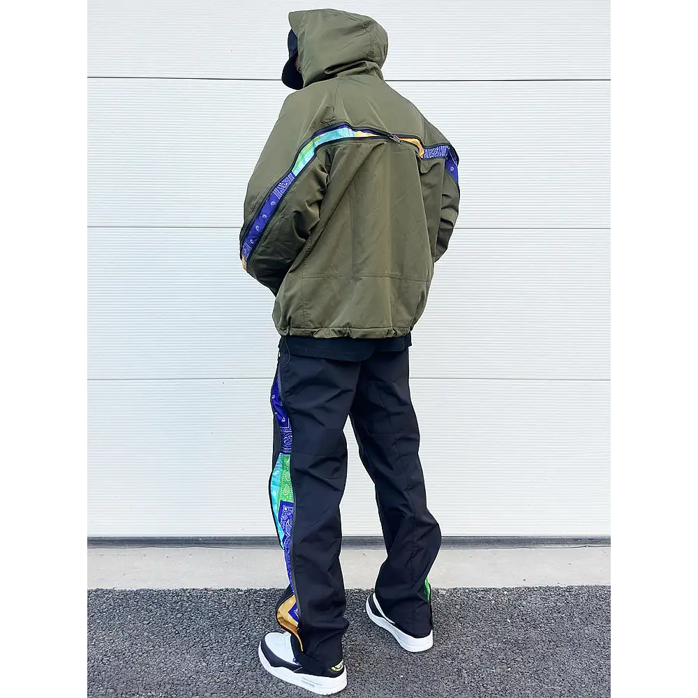 Waterproof Zipper Splicing Cashew Flower Clip Cotton Coat For Men And Women - www.Shopthatapp.com