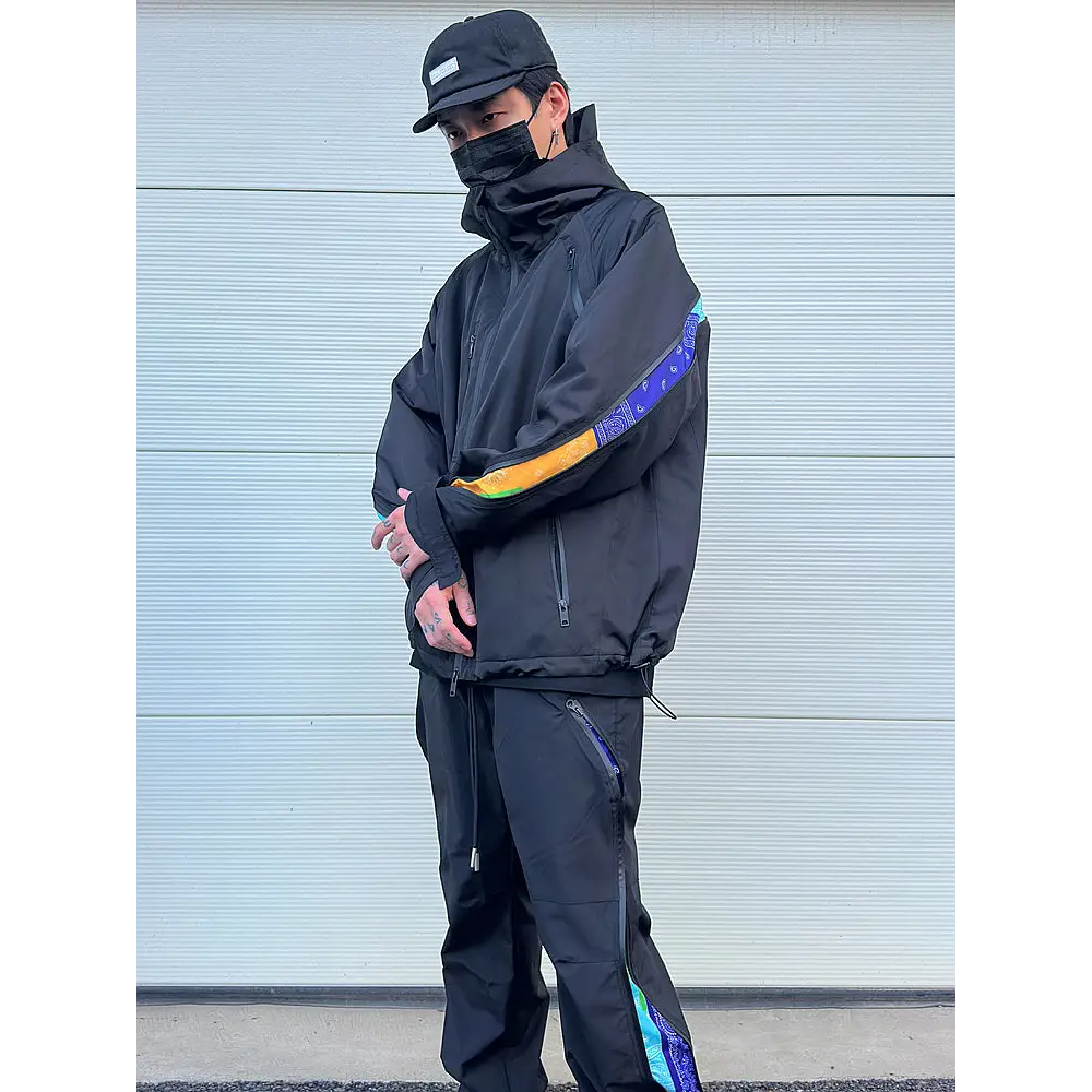 Waterproof Zipper Splicing Cashew Flower Clip Cotton Coat For Men And Women - www.Shopthatapp.com