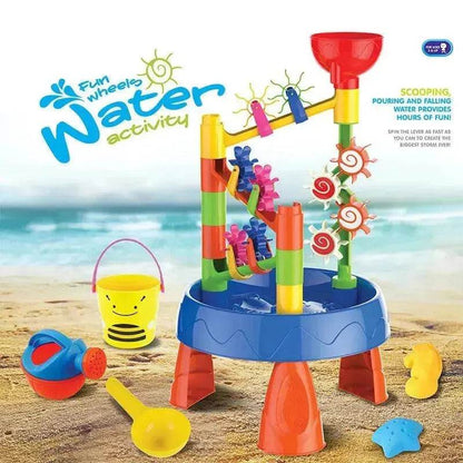Waterwheel Funnel Beach Table Set Summer Beach Play Children's Toys - www.Shopthatapp.com