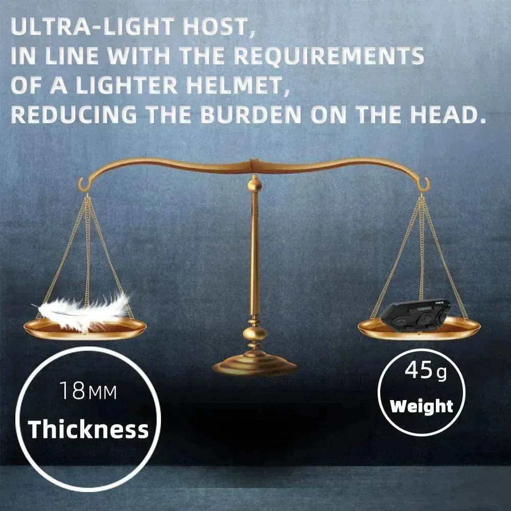 WAYXIN R6s Double Pack Intercom Motorcycle Bluetooth Headsets 1200 m up to 6 Riders with DSP & CVC Noise Reduction Waterproof Hands-Free Function Intercom Communication System - www.Shopthatapp.com