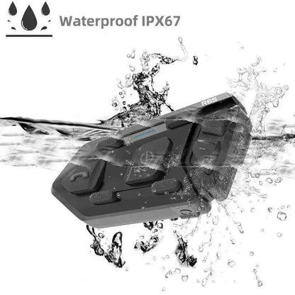 WAYXIN R6s Double Pack Intercom Motorcycle Bluetooth Headsets 1200 m up to 6 Riders with DSP & CVC Noise Reduction Waterproof Hands-Free Function Intercom Communication System - www.Shopthatapp.com