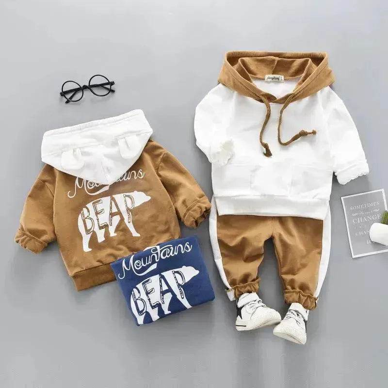 Western style 1 year old baby sweater two-piece - www.Shopthatapp.com