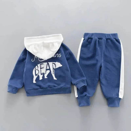 Western style 1 year old baby sweater two-piece - www.Shopthatapp.com