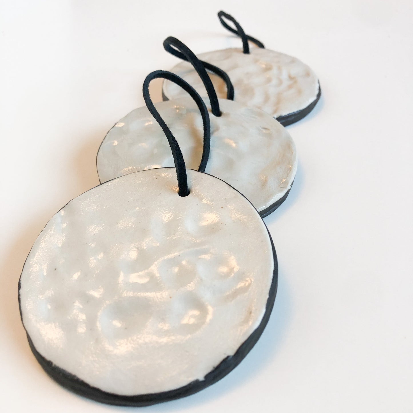 White Farmhouse Ceramic Ornament - www.Shopthatapp.com