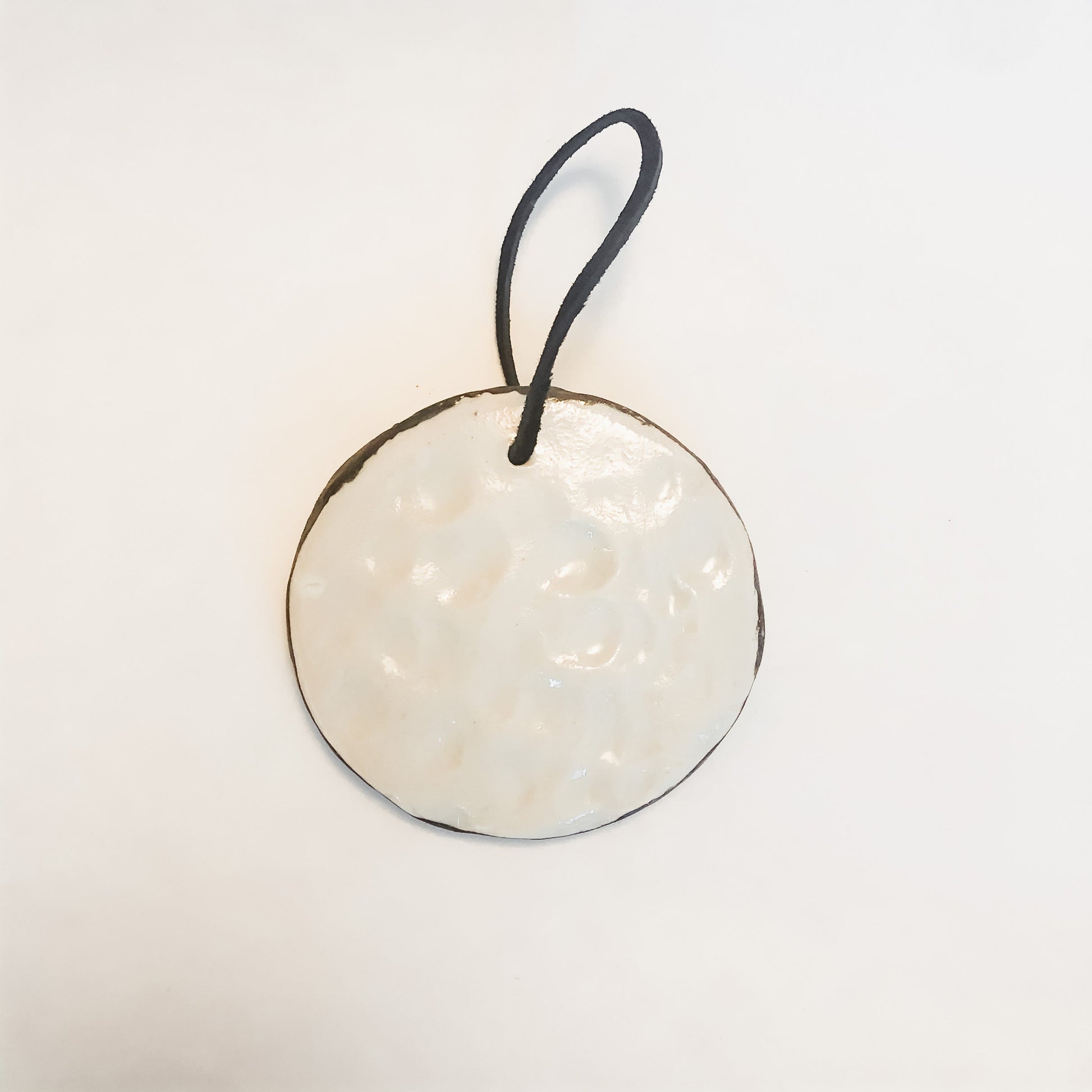 White Farmhouse Ceramic Ornament - www.Shopthatapp.com