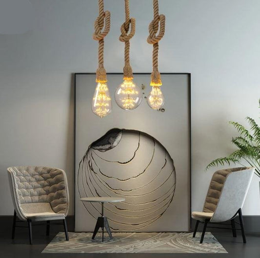 Wicker Rope Pendant Light